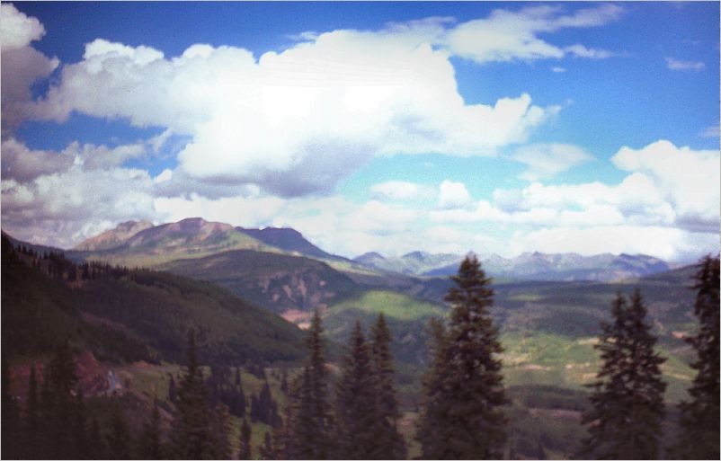 View of scenery from bus back to Durango